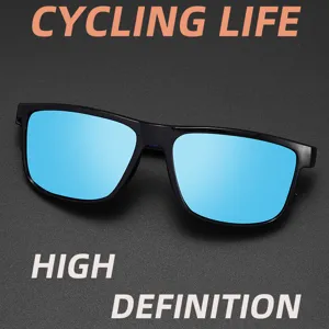 Polarized cycling sunglasses for outdoor sports, men and women square frame sun glasses fishing.