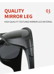 Detailed view of the matte black sports sunglasses temple, showcasing high-quality material.