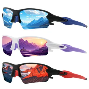 Outdoor Sports Sunglasses UV400 Polarized Cycling Driving Glasses Streamlined Half Frame PC Eyewear For Men And Women