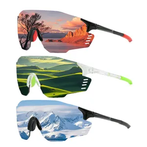 Outdoor Sports Cycling Glasses Photochromic Sunglasses Windproof Hiking Mountain Bike Goggles PC Frame Men Women