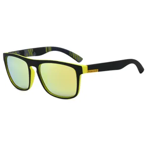 Herren Polarisierte Sport Sonnenbrille UV Schutz Radfahren Outdoor Brille Schwarz Gelb