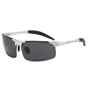 Aluminum-magnesium polarized cycling sunglasses for outdoor sports, fishing, and UV protection.