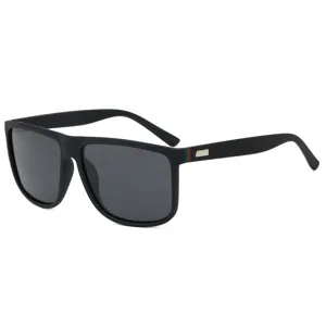 Polarized elastic paint large frame anti-UV sunglasses for outdoor driving fishing cycling men women