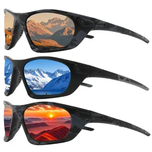Unisex Outdoor Cycling Sports Polarized Sunglasses Square Camouflage Frame UV400 Sun Glasses For Fishing Driving