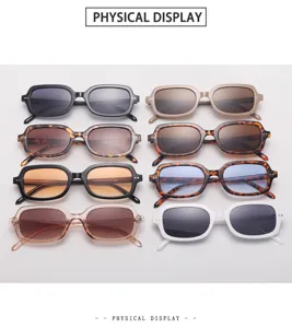 Vintage square sunglasses for men and women, fashion small frame shades with UV protection.