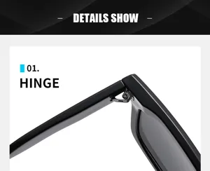 Sunglasses hinge detail close-up showing fine metal craftsmanship and glossy frame.