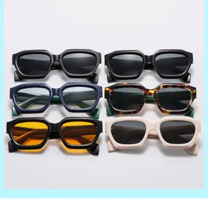 Polygon irregular small frame sunglasses, fashionable street style trendy sun glasses for women.