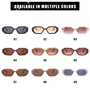 Lunettes de soleil polyédriques rétro tendance avec de multiples options pour adultes.