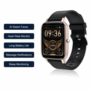 Smartwatch Für Damen Quadratischer Fitness-Tracker Mit Herzfrequenz Blutdruck Schlafmonitor Magnetisches Laden Silikonarmband
