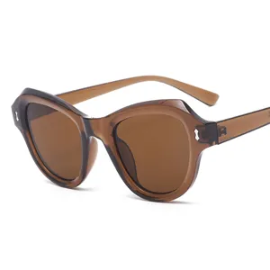Women Fashion Irregular Cat Eye Sunglasses Vintage Metal Rivet UV400 Protection Chic Outdoor Sun Glasses Eyewear
