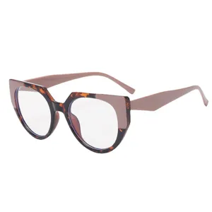 Women colorblock large frame anti blue light glasses tortoise shell fashion optical eyewear frame