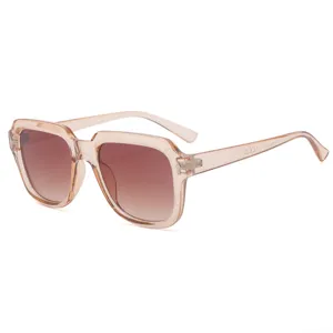 Oversized square frame sunglasses for men and women, stylish gradient lens outdoor eyewear.