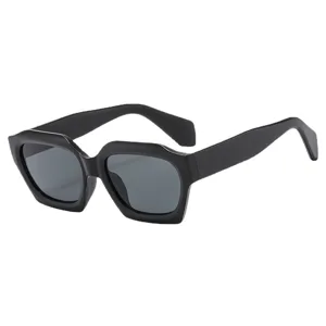Trendy polygonal irregular small frame sunglasses for men and women, stylish street fashion shades.