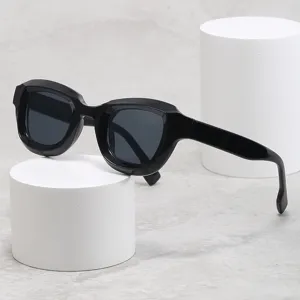 Unisex Fashion Chunky Frame Sunglasses Candy Color Geometric Square Sun Glasses UV400 Outdoor Street Wear Eyewear