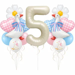 Set di palloncini tema oca bianca carina per festa di compleanno dettaglio, palloncino 5