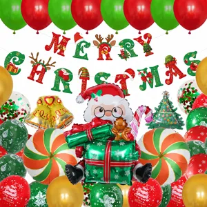 Weihnachts Weihnachtsmann Ballon Set Festliche Party Hintergrund Dekoration Zubehör