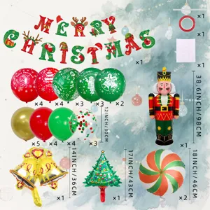 Weihnachten Ballon Bogen Set Nussknacker Folienballons Feier Party Hintergrund Deko