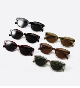 Trendy TR90 cat-eye polarized sunglasses for men and women, vintage street style sun eyewear.