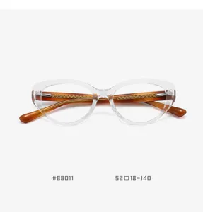 TR90 cat-eye eyeglass frame for men and women, clear transparent retro optical glasses frame.