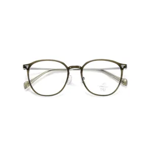 Retro TR90 lightweight square round glasses frame anti blue light optical frame detail