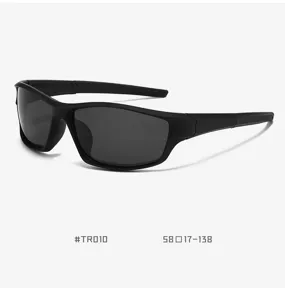 Black TR90 polarized sports sunglasses for men and women cycling fishing driving outdoor eyewear.