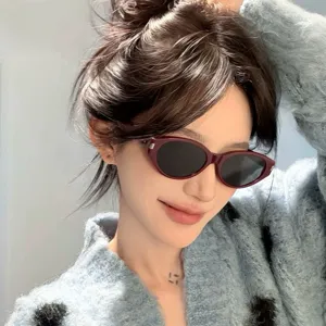 Fashion Cat Eye Sunglasses For Women Men TR90 Frame Polarized UV Protection Chic Vintage Streetwear Eyewear