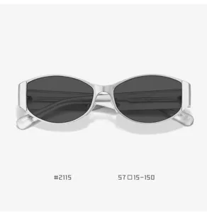 Detailed view of women's vintage cat-eye sunglasses with silver frame and dark polarized lenses.
