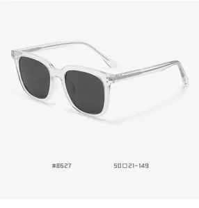 Detailed view of trendy transparent TR90 big frame sunglasses for stylish daily wear.