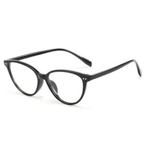 Monture de lunettes chat TR90 noire légère pour femme style vintage anti lumière bleue
