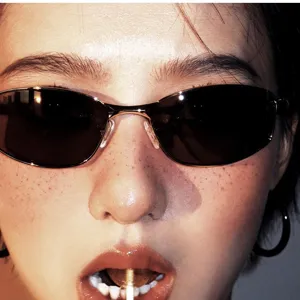 Y2K Retro Cat Eye Sunglasses For Women Men Fashion Metal Frame UV400 Protection Trendy Streetwear Eyewear