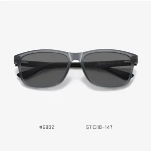 Herren Polarisiert Sonnenbrille TR90 Quadratisch Rahmen UV400 Fahren Radfahren Outdoor Sport Mode Brille