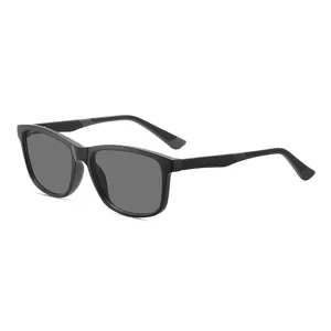 Herren TR90 Quadratisch Polarisiert Sonnenbrille Leicht UV400 Autofahren Schwarze Brille