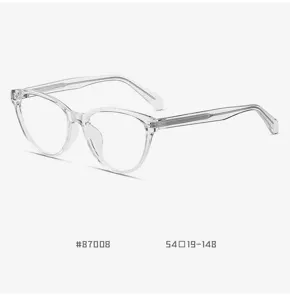 Clear TR90 optical glasses frame, retro style detailed view showing transparent frame.