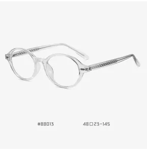 Klarsicht TR90 ovale optische Brillenfassung fur Damen und Herren, Retro Blaulichtfilter.