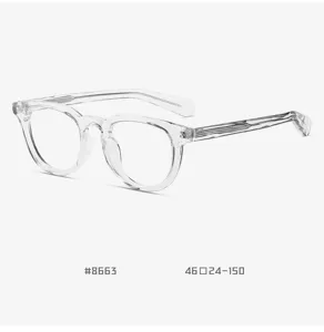 Montatura occhiali trasparente TR90 anti luce blu motivo onde trendy unisex elegante