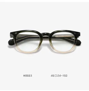 Montatura per occhiali ottici TR90 sfumata anti-luce blu moda vista dettagliata del prodotto