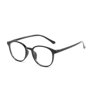 Occhiali luce blu TR90 unisex retro montatura rotonda occhiale da vista nero moda