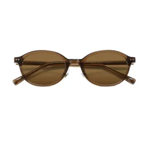 Retro TR90 oval sunglasses for men and women, classic Korean style fashion sun eyewear.