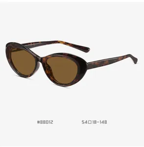 Stylish cat-eye tortoise sunglasses for women and men, classic vintage frame with brown lenses.