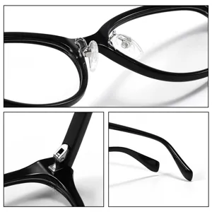 Montatura per occhiali da vista cat-eye leggera in TR90 elegante per uomo e donna, montatura nera.