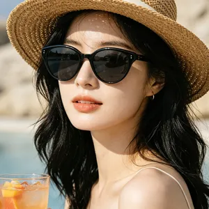Unisex Polarized Cat Eye Sunglasses Vintage UV400 TR90 Frame Sun Glasses For Women Men Street Style Driving Eyewear