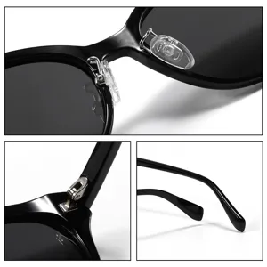 TR90 Cat Eye Polarized Sunglasses Trendy Vintage Sun Protection Eyewear Detail Shot