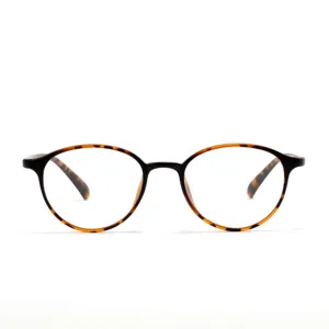 Montatura per Occhiali da Vista Ovale TR90 Ultraleggera Coreana per Donna Retro Anti Luce Blu