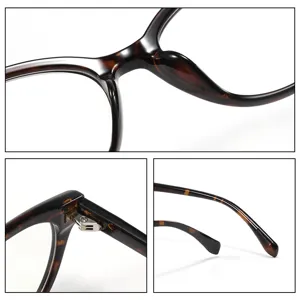 Modische koreanische Retro TR90 Brille Fassung mit stilvollem Schildpatt Muster Alltag.