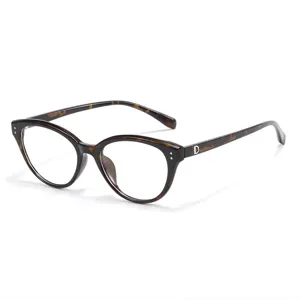 Koreanische Retro TR90 Katzenauge Brillenrahmen Damen Herren Blaulichtfilter Optische Brille