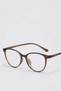 Occhiali pieghevoli TR con montatura tonda trasparente, anti luce blu quotidiani.