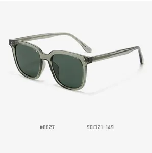 Korean style TR90 square sunglasses for women and men, anti-UV polarized driving eyewear.