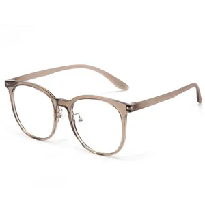 Montatura per Occhiali Anti Luce Blu TR90 Unisex Grande Quadrato Ottico Occhiali Retro Moda Lenti Trasparenti Occhiali Per Viso Grande