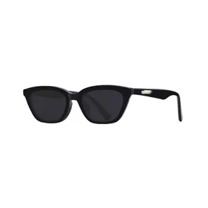Black cat eye sunglasses for women men retro polarized UV400 sun glasses chic fashion