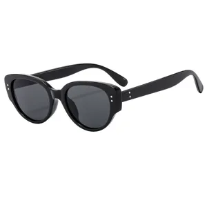 Women black cat eye polarized sunglasses winter travel uv protection trendy fashion shades